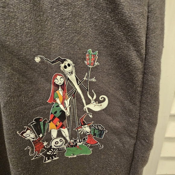 Disney Night Before Christmas Black Jogger Sweat Pants Large - Picture 3 of 5